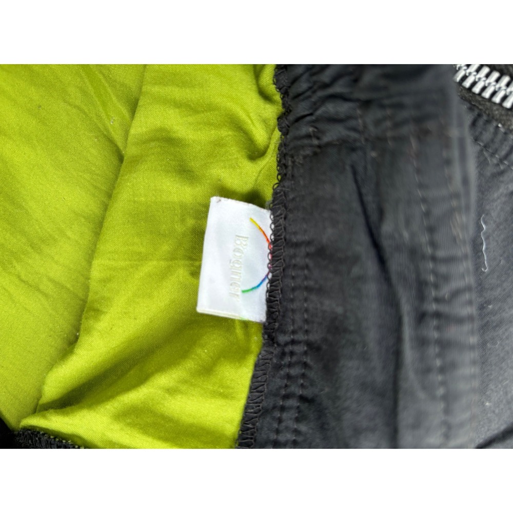 Bogner Mens Black Nylon Ski Pants Articulated Knee Lime Lining Size 38L - Picture 5 of 10